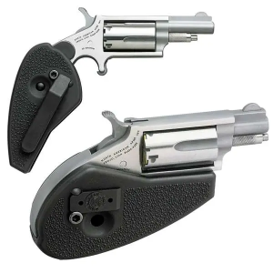 NAA HGM Mini-Revolver  22 Mag 5rd 1.63 Stainless Steel, Black Synthetic Holster Grip