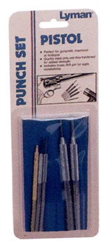 LYMAN PISTOL PUNCH SET - 5 PUNCHES