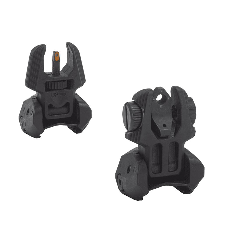 Meprolight FRBS Backup Sight Set - Front/Rear Flip-Up Sights with Orange/Green Illumination for Enhanced Targeting - 403220