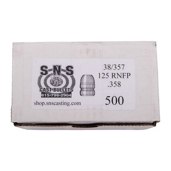 SNS Cast Bullets .38 Caliber FNRN Pistol Bullet, 125 gr 0.358" 500rds