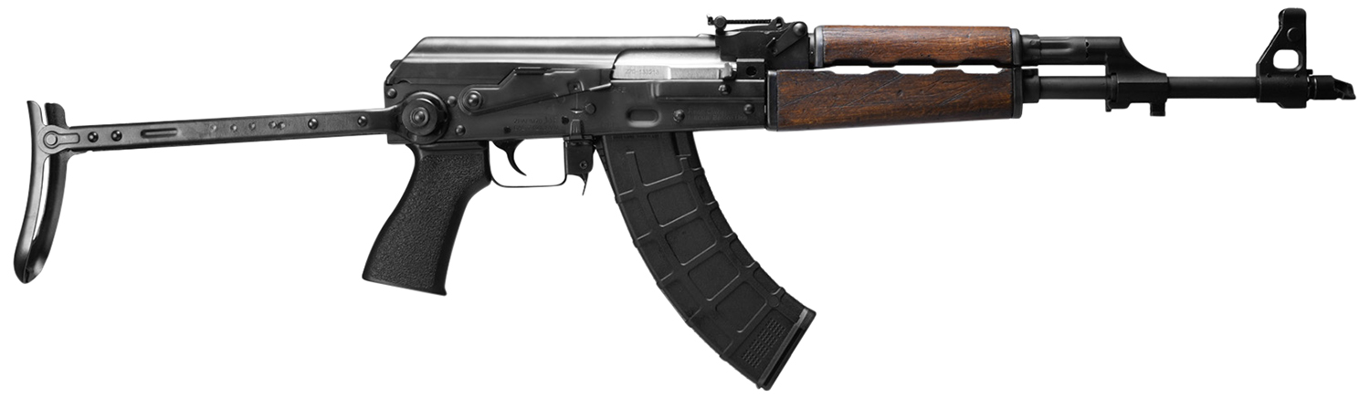 Zastava Arms M77 AK 7.62x39 16.5" 30rd Rifle, Black/Walnut Battle Worn - ZR7762UF