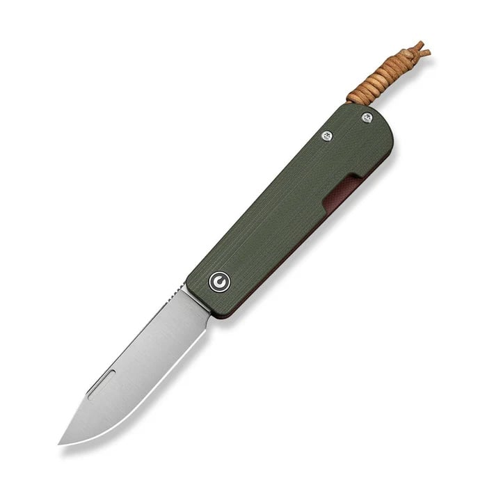 CIVIVI Slippy Sendy Clip Point Slip Joint Knife, Green - C24075B-1