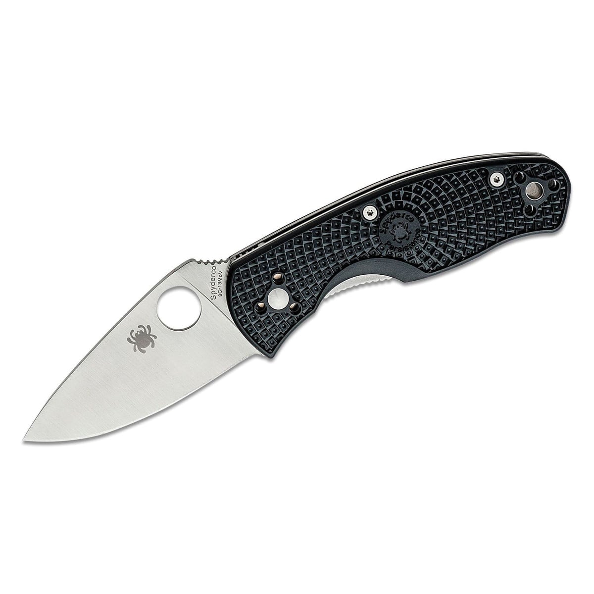 Spyderco Persistence Lightweight Folding Clip Point Knife, Black - C136PBK