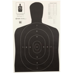 ACTION TARGET B-27E Black Silhouette 23x35" Target | 100 Count