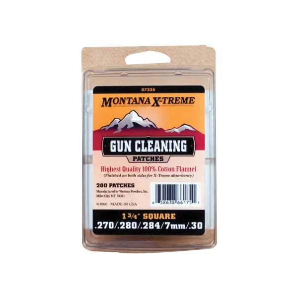 Montana X-Treme 7mm/.308 Cal 1.75" x 1.75" Square Patch, 200/Bag