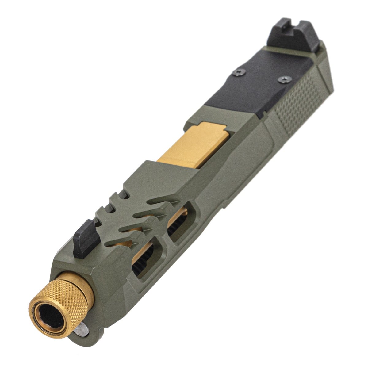 PSA Dagger Complete SW6 RMR Slide Assembly With TiN Threaded Barrel, Sniper Green