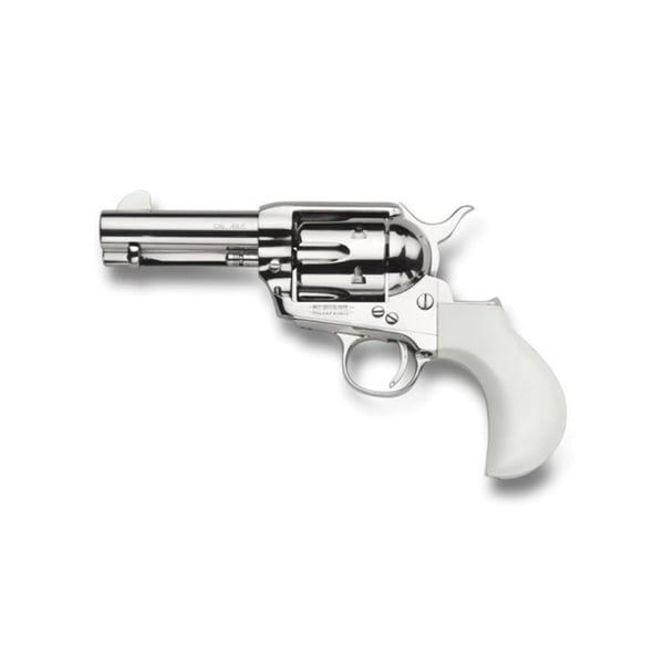 Taylors & Company 200072 1873 Cattleman 45 Colt (LC) Caliber with 3.50″ Barrel, 6rd Capacity Cylinder, Overall Nickel-Plated Finish Steel & Ivory Birdshead Synthetic Grip - No Credit Card Fees - Low, flat rate shipping