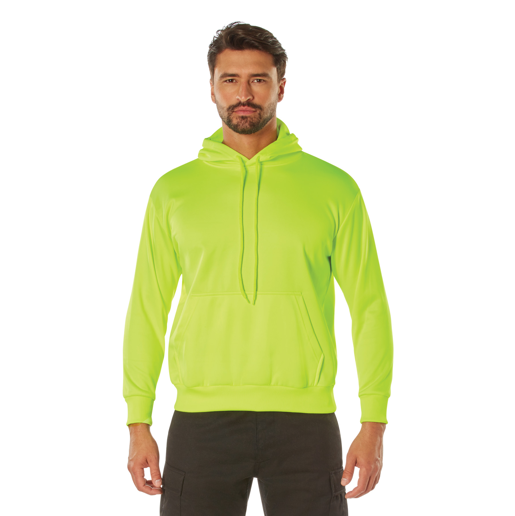 Rothco High-Vis Performance Hooded Sweatshirt - Safety Green, X-Large