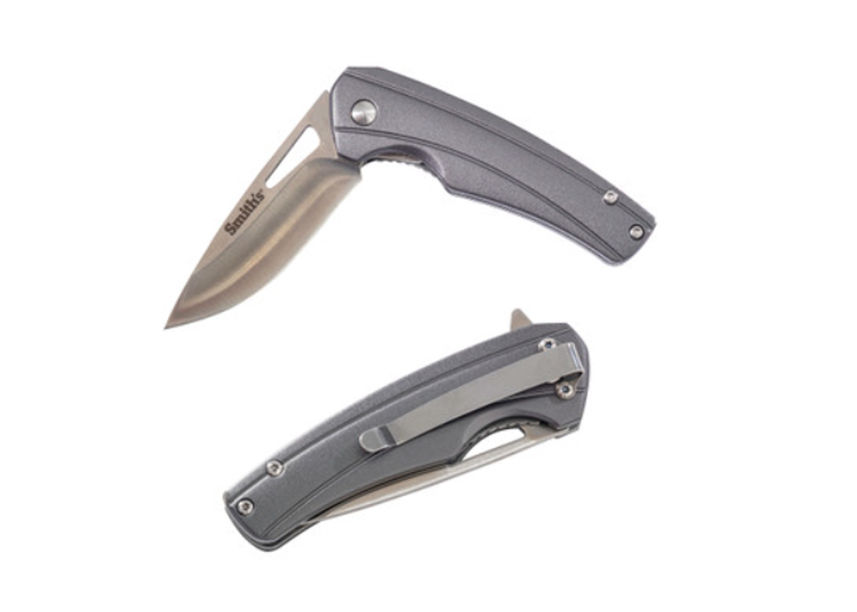 Smiths Products Istana 2.75" Drop Point Folding Knife, Gray