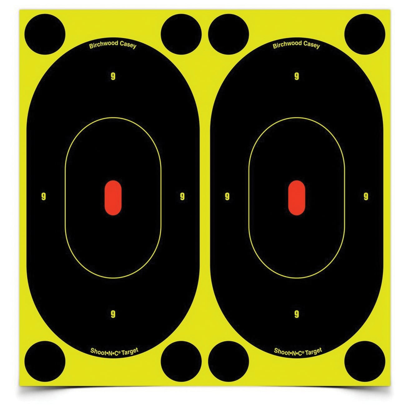 Birchwood Casey Shoot-N-C 7" Self-Adhesive Silhouette Target, Black, 12/pack - 34710
