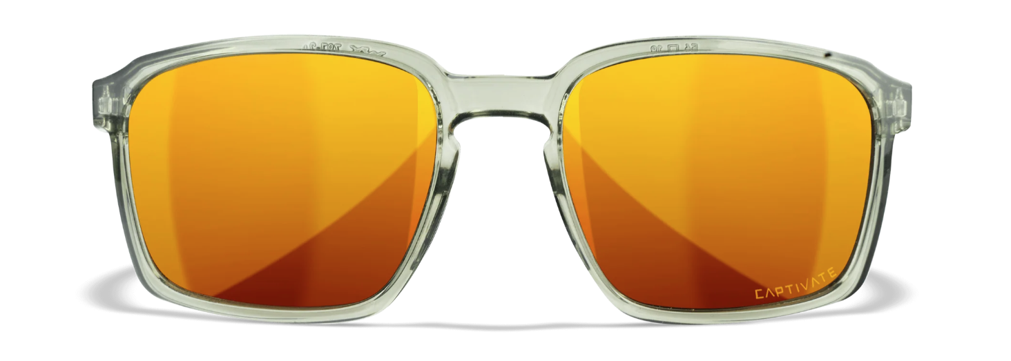 WILEY X Alfa Captivate - Polycarbonate Gloss Crystal Light Olive/Bronze Mirror