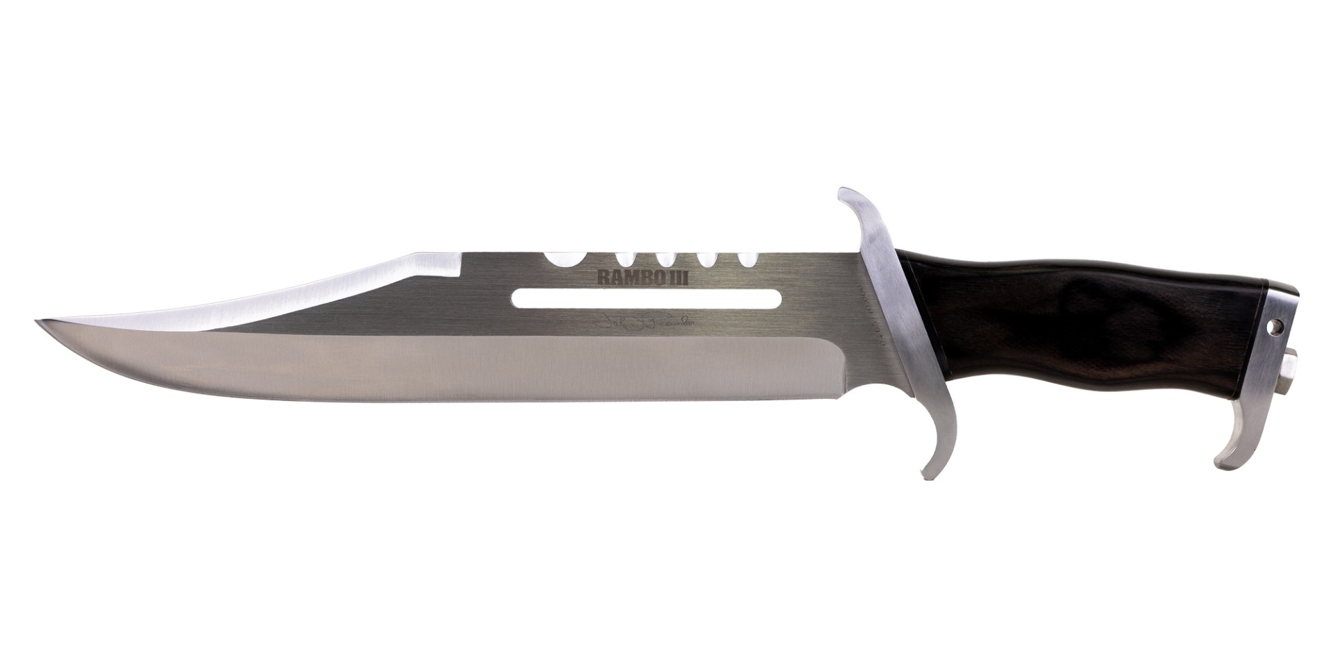 Rambo Knives Rambo III Fixed Blade Clip Point Knife, Brown - RB9425