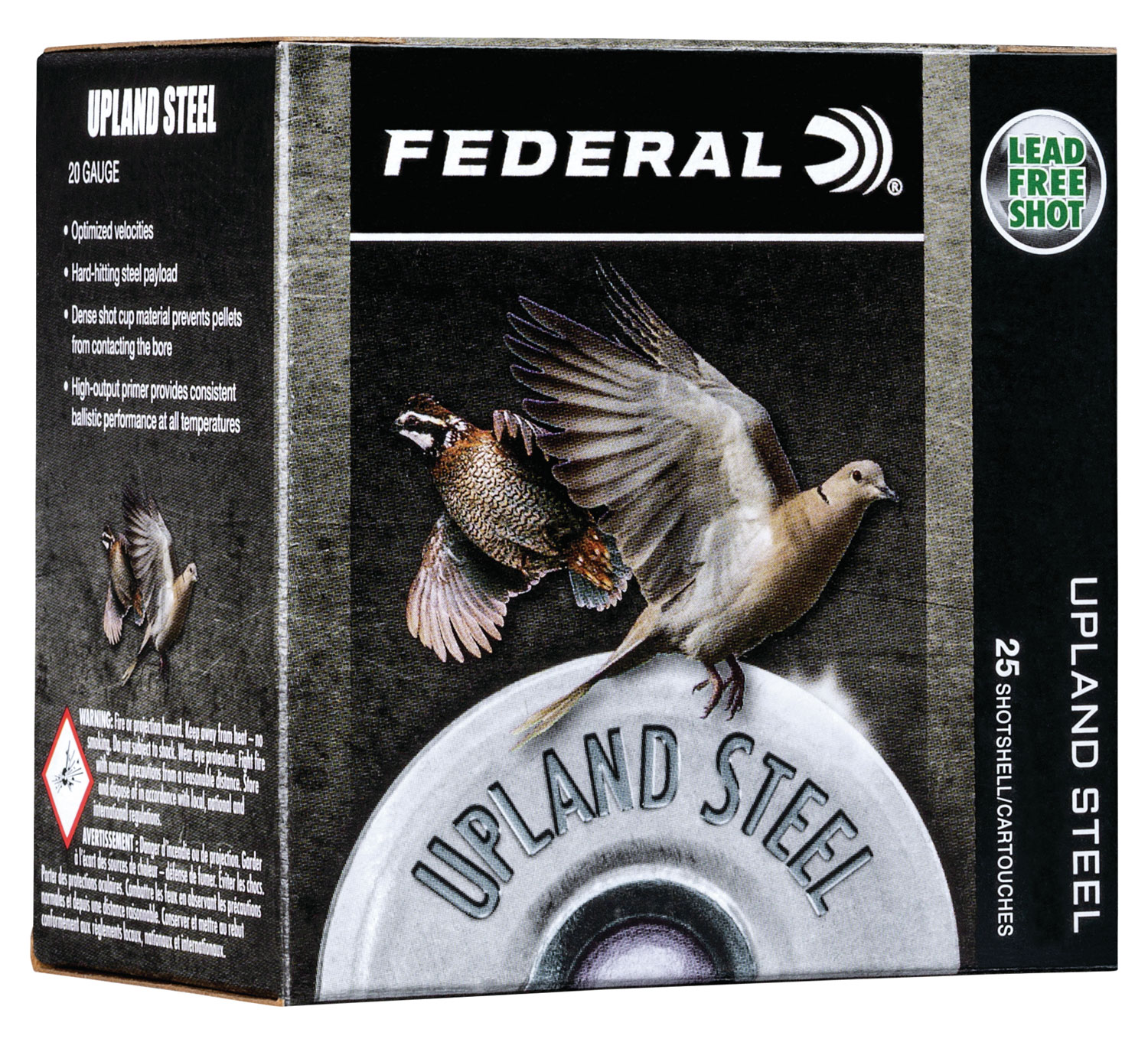 Federal Upland Steel 2.75" 20 Gauge Ammo 7-1/2, 25/box - USH2075
