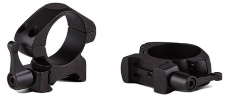 Konus USA Medio 30mm Medium Steel 2-Piece Quick Release Scope Ring, Black - 7410