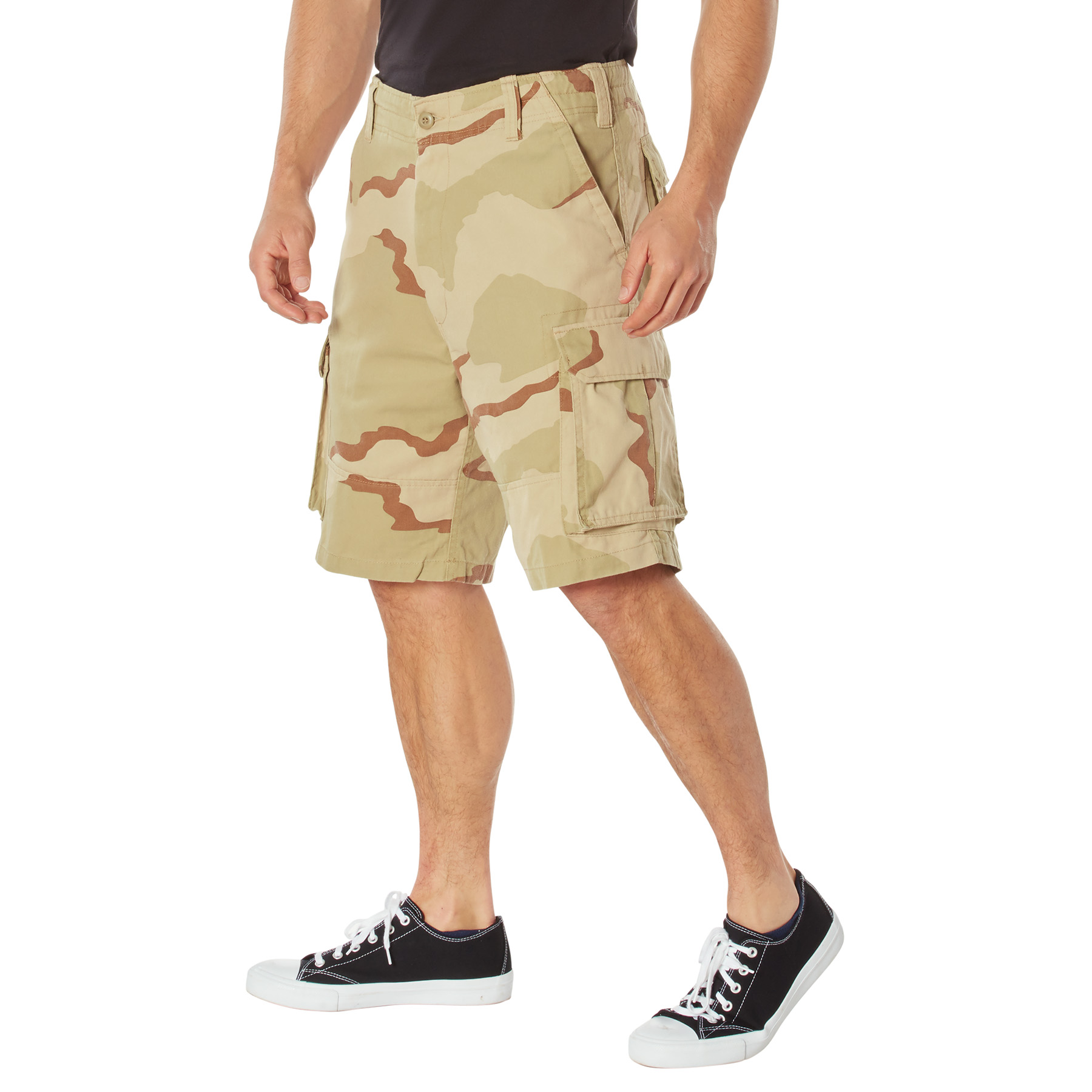 Rothco Vintage Paratrooper Cargo Shorts - Tri-Color Desert Camo, X-Large