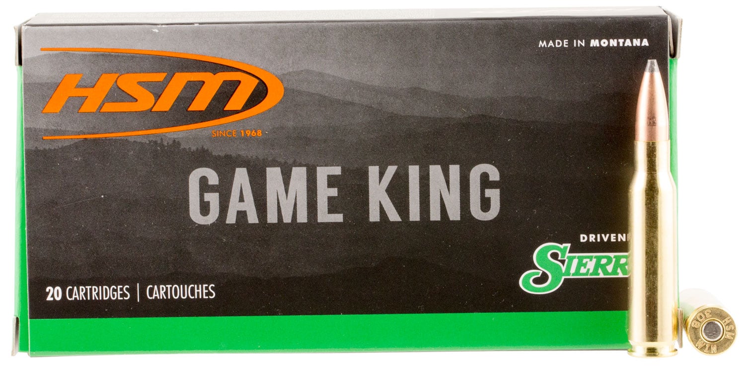 HSM 30841N Game King 308 Win 150 gr Sierra GameKing Spitzer Boat Tail 20 Per Box/ 25 Case - No Credit Card Fees - Low, flat rate shipping