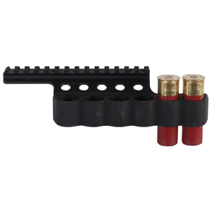 Mesa Tactical Sureshell Shotgun Shell Holder with 5-1/2" Optics Rail for Benelli SuperNova 12 Gauge 6-Round Aluminum