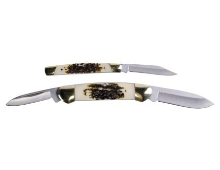 Buck Knives Collector's Tin Knife Set 2-Pack, Imitation Stag
