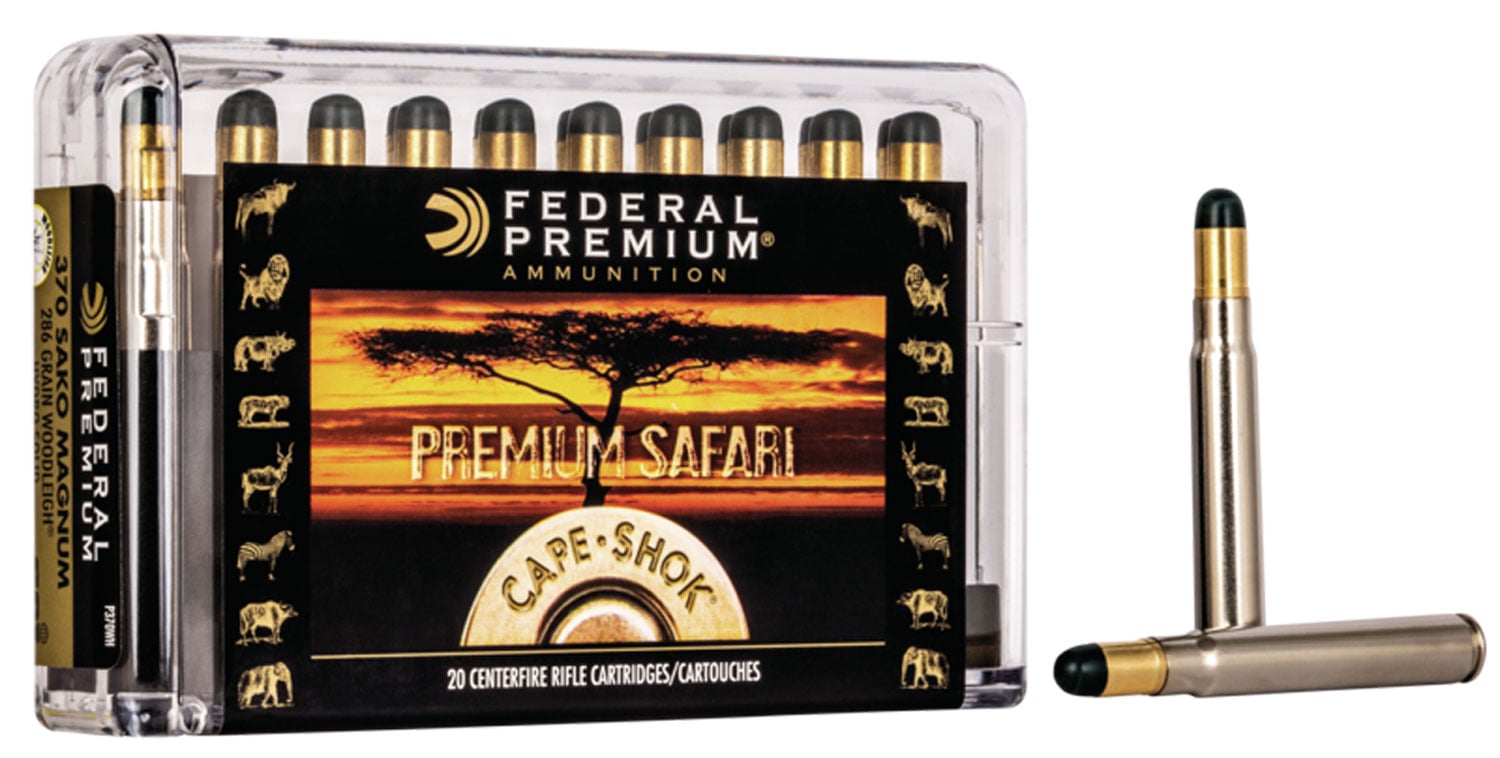 Federal Safari Woodleigh Hydro Solid Rifle Ammunition .370 Sako Mag 286gr Solid 2450 fps 20/ct - No Credit Card Fees - Low, flat rate shipping