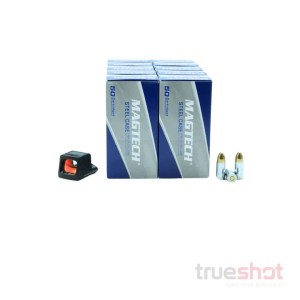 BUNDLE DEAL: Holosun EPS Carry Green Dot Pistol Sight and 500 Rounds of Ammo - Magtech 9mm 115 Grain Steel