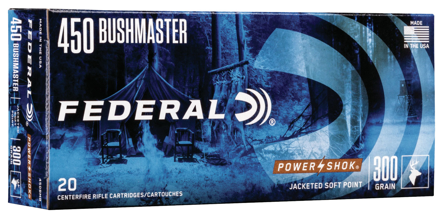 Federal Power-Shok 300 gr Jacketed Hollow Point .450 Ammo, 20/box - 450BMB