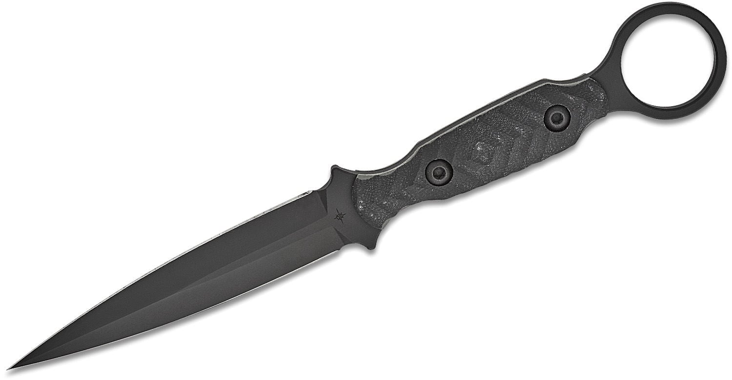 Toor Knives Specter R Fixed Blade Dagger Knife, Socom Black