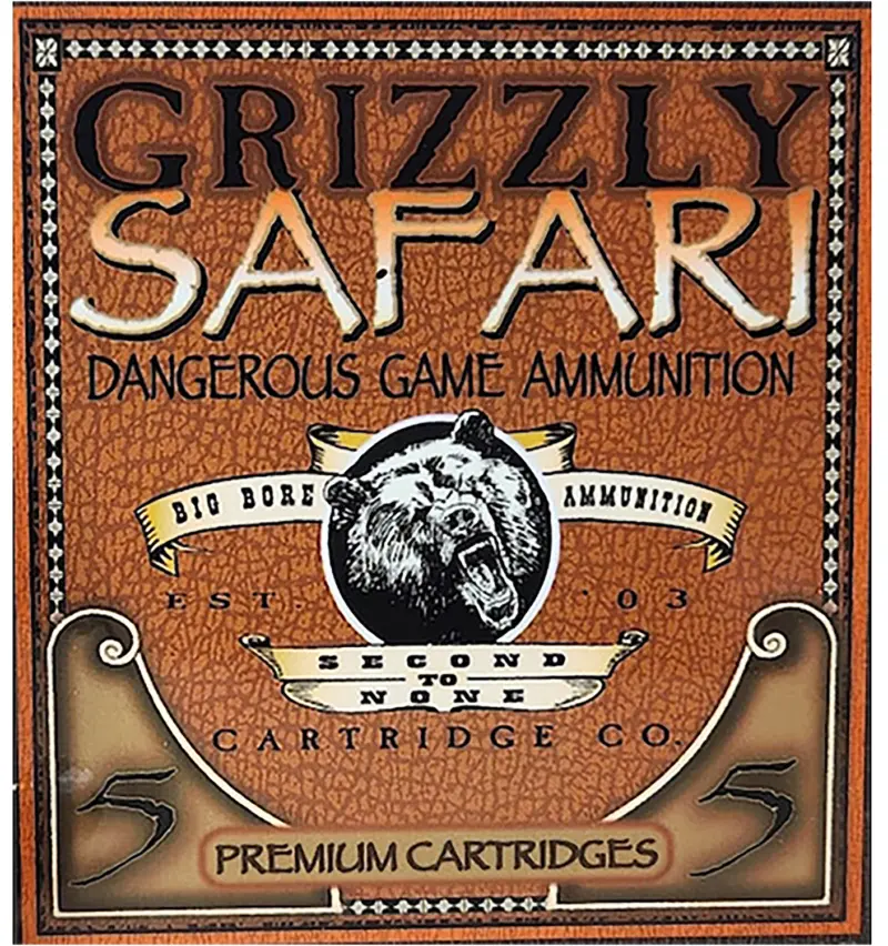Grizzly Ammo GC45RG5 450Rigby 500gr Solid Brass 5 Per Box/10 Case