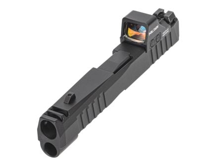 PSA Dagger Micro C-1 Complete Slide Assembly, Non-Threaded Barrel - Shield Cut W/Holosun 407K, Black