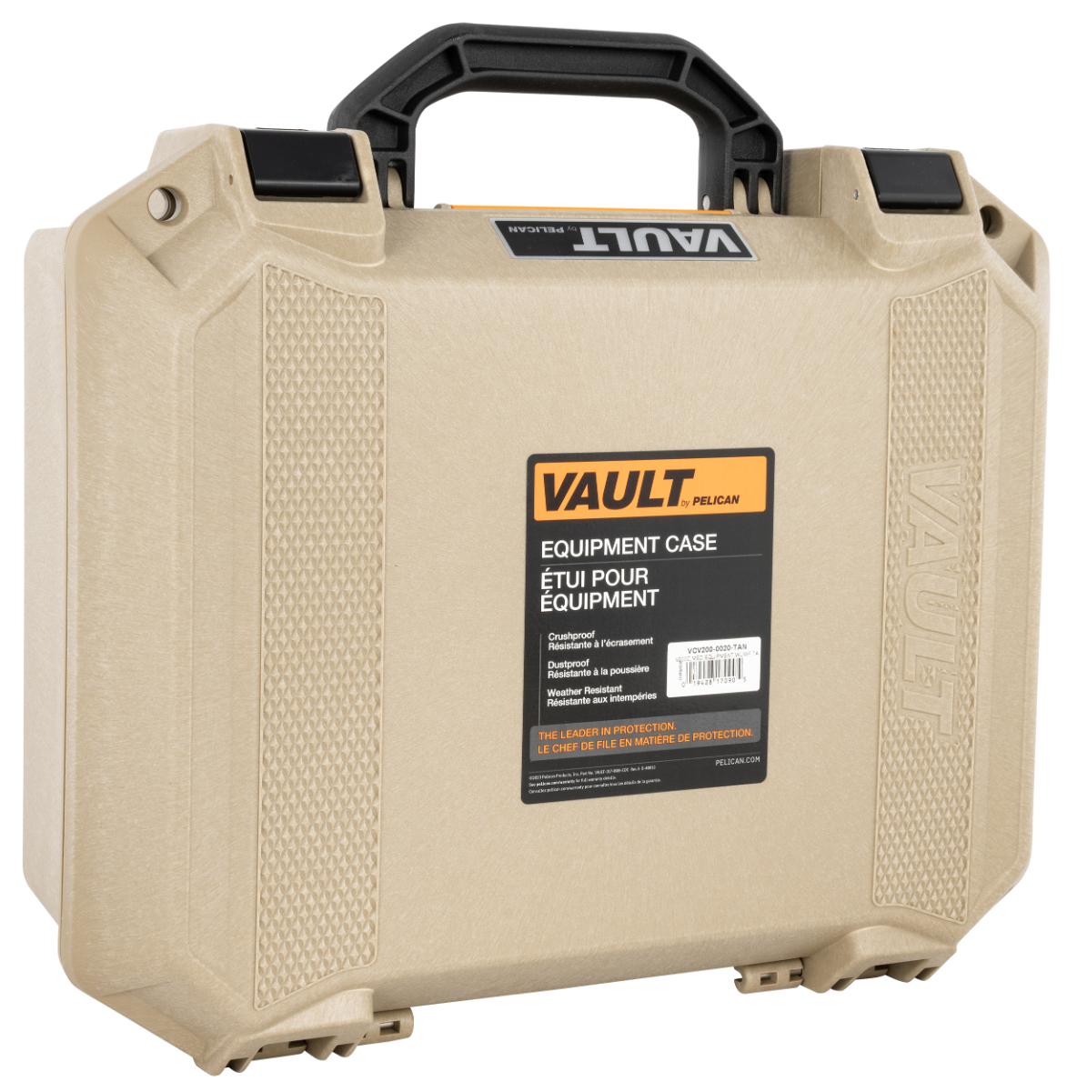 Pelican V200C Vault 15.41" x 13.08" x 6.16" Medium Equipment Case w/Foam, Flat Dark Earth