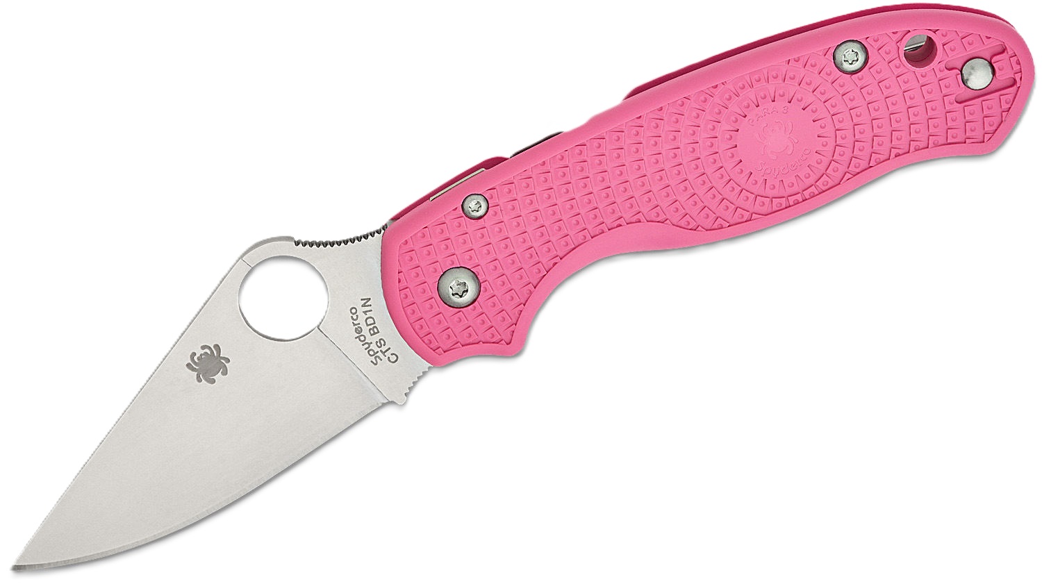Spyderco Para 3 Lightweight Folding Clip Point Knife, Pink - C223PPN