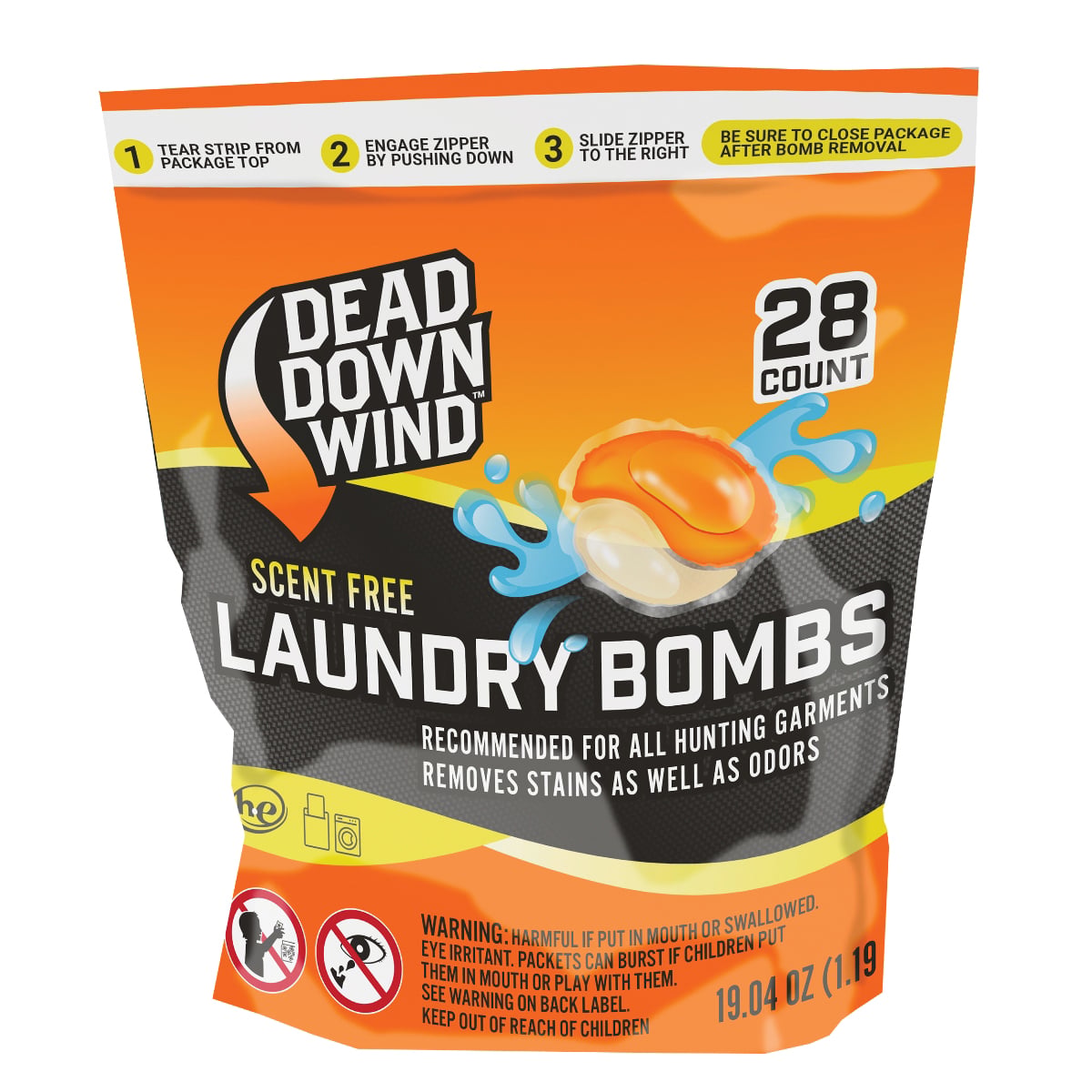 Dead Down Wind Laundry Bombs 28-Count Unscented Laundry Detergent, Bag