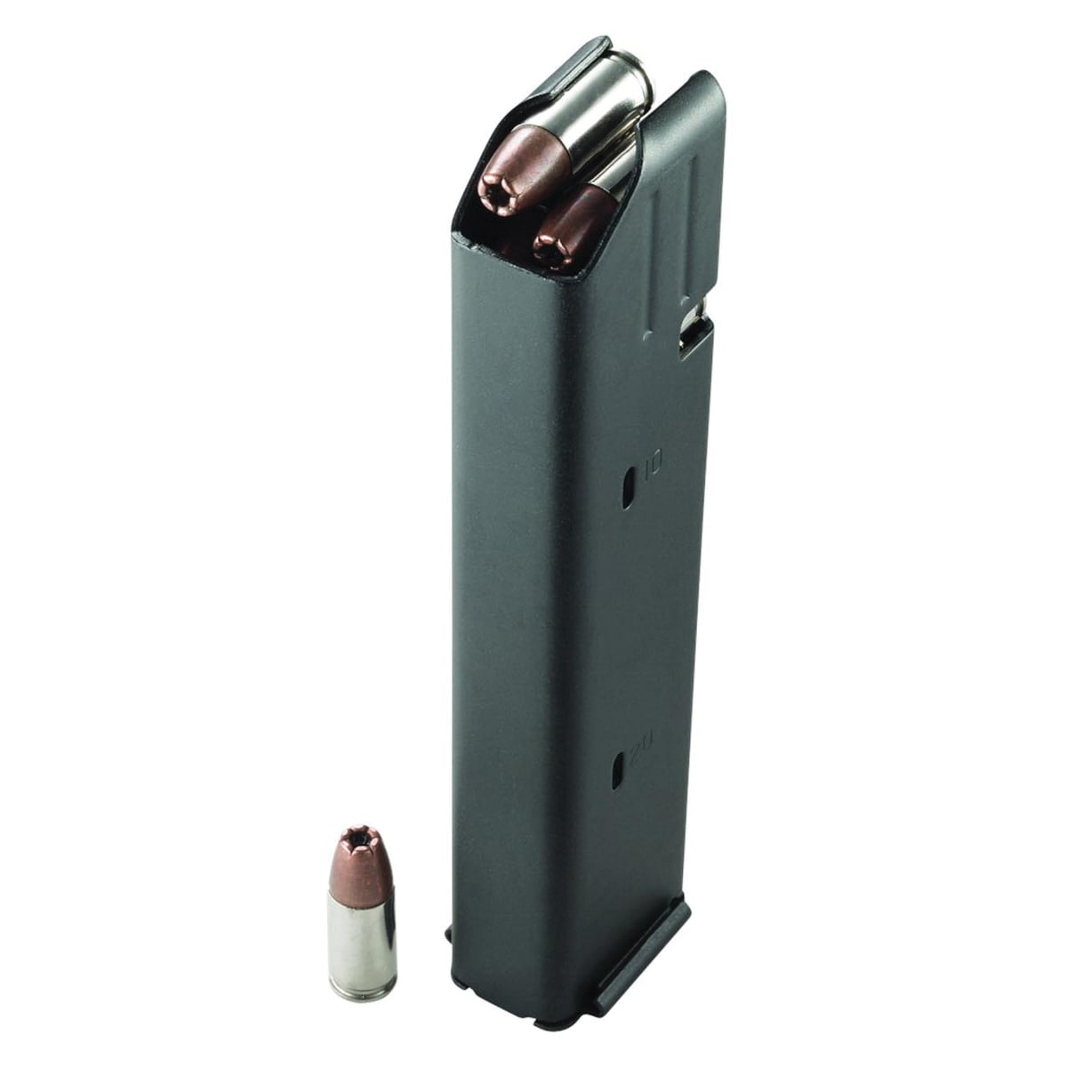 C-Products Defense Magazine: AR-15:  9mm: 20rd Capacity: Stainless Steel: Black T: Orabge Follower - 2009041178CPD