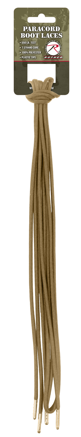 Rothco Paracord Boot Laces - Desert Tan, 72 In