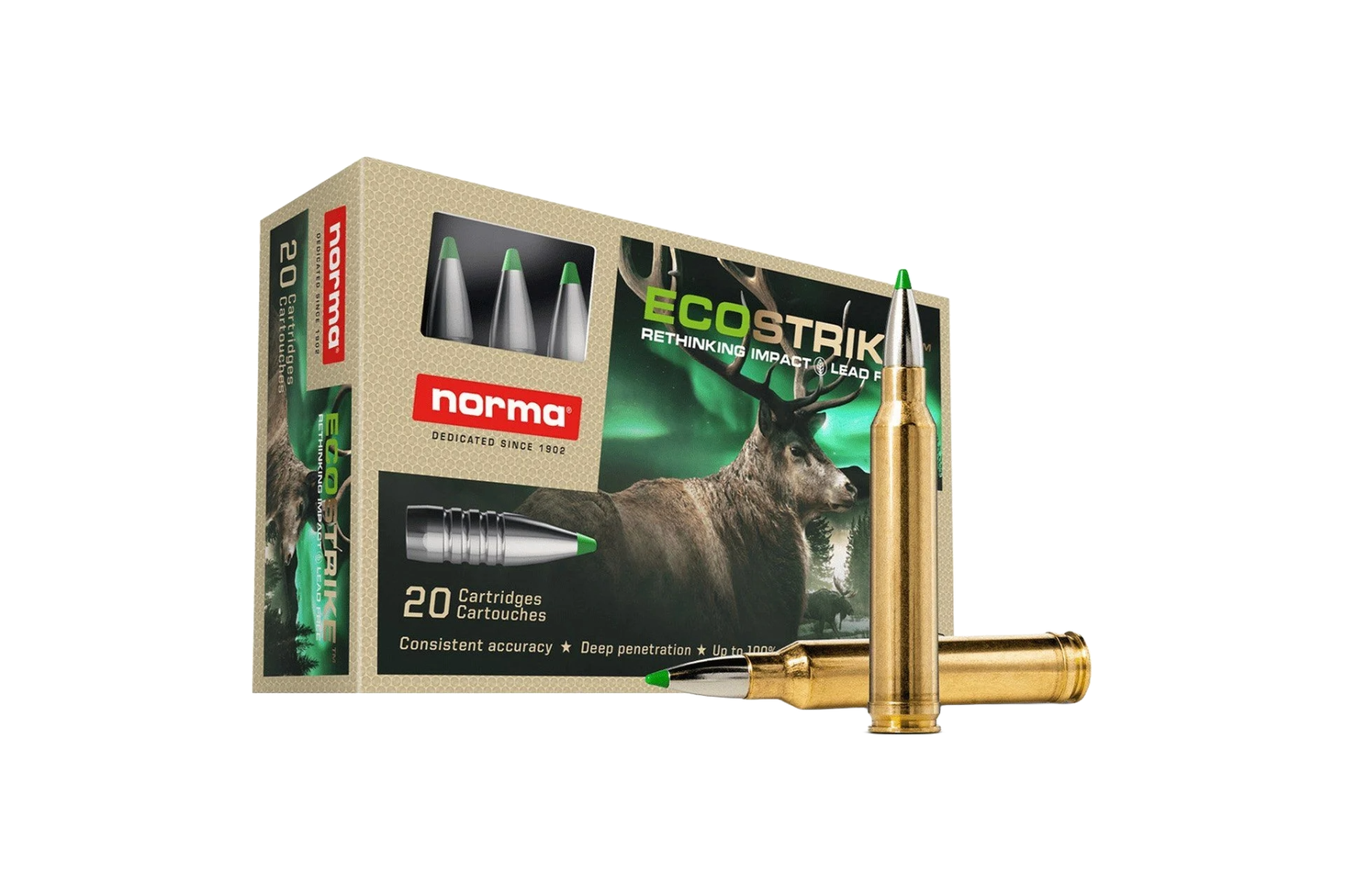 Norma EcoStrike Rifle Ammunition 6.5 Creedmoor 120gr PT 20/ct - No Credit Card Fees - Low, flat rate shipping
