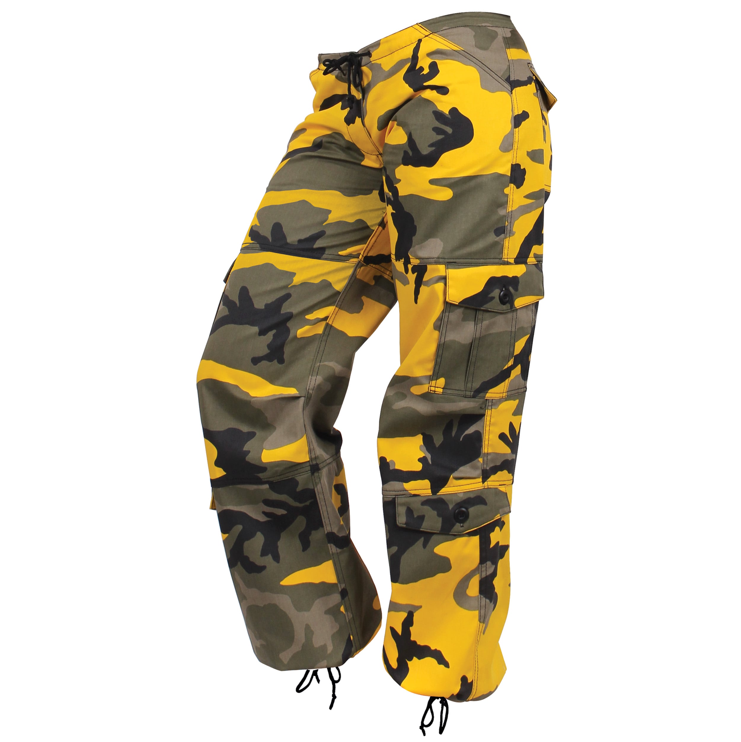 Rothco Womens Paratrooper Colored Camo Fatigues - Stinger Yellow Camo, X-Small