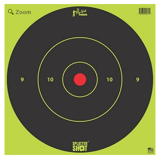 Pro-Shot Splatter Shot 12" Green Bull's-Eye Target - Tag Paper - 5 Pack - 12B-Green-TG-5