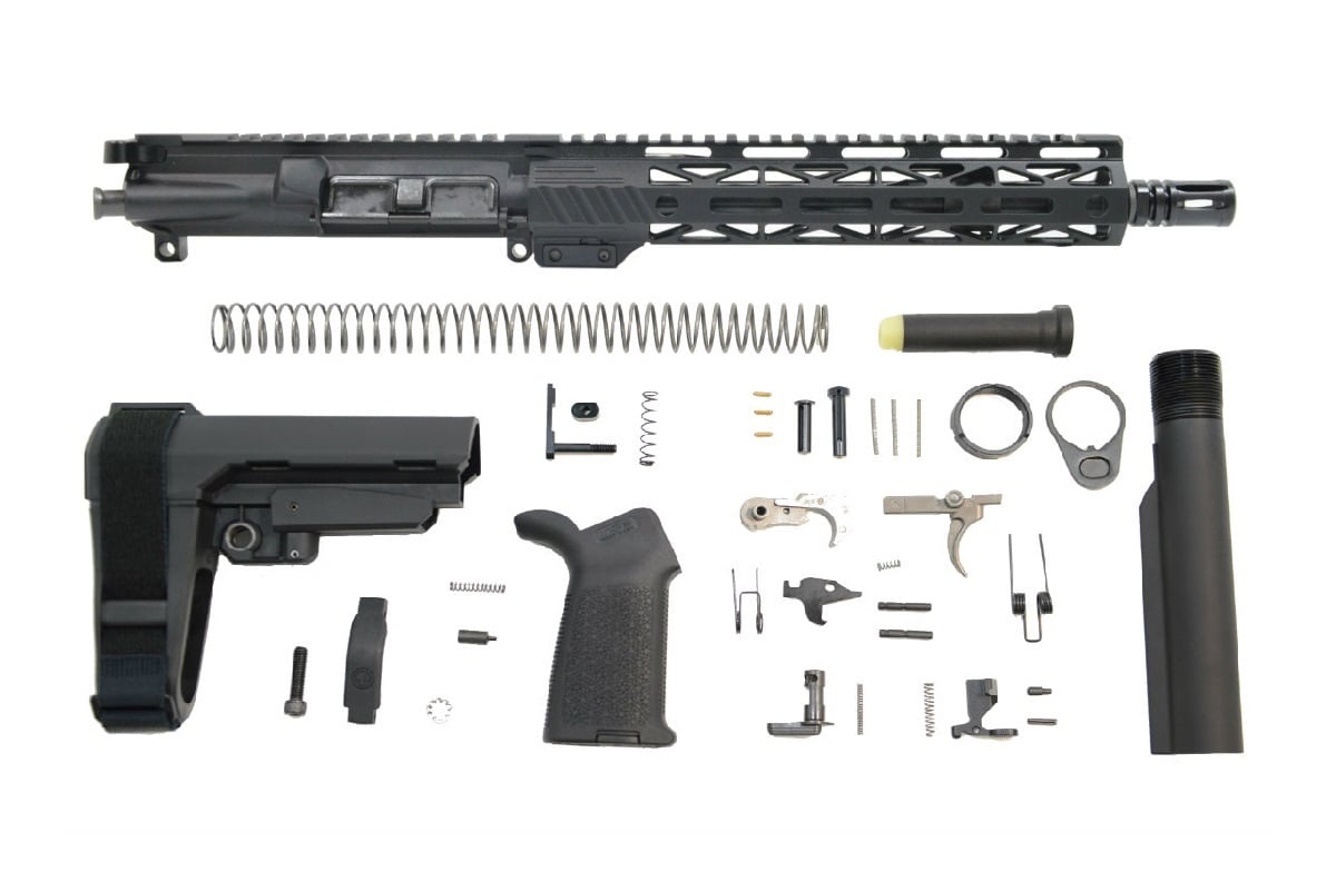 PSA 10.5" Pistol-Length 300AAC Phosphate 10" Lightweight M-Lok MOE EPT SBA3 Pistol Kit