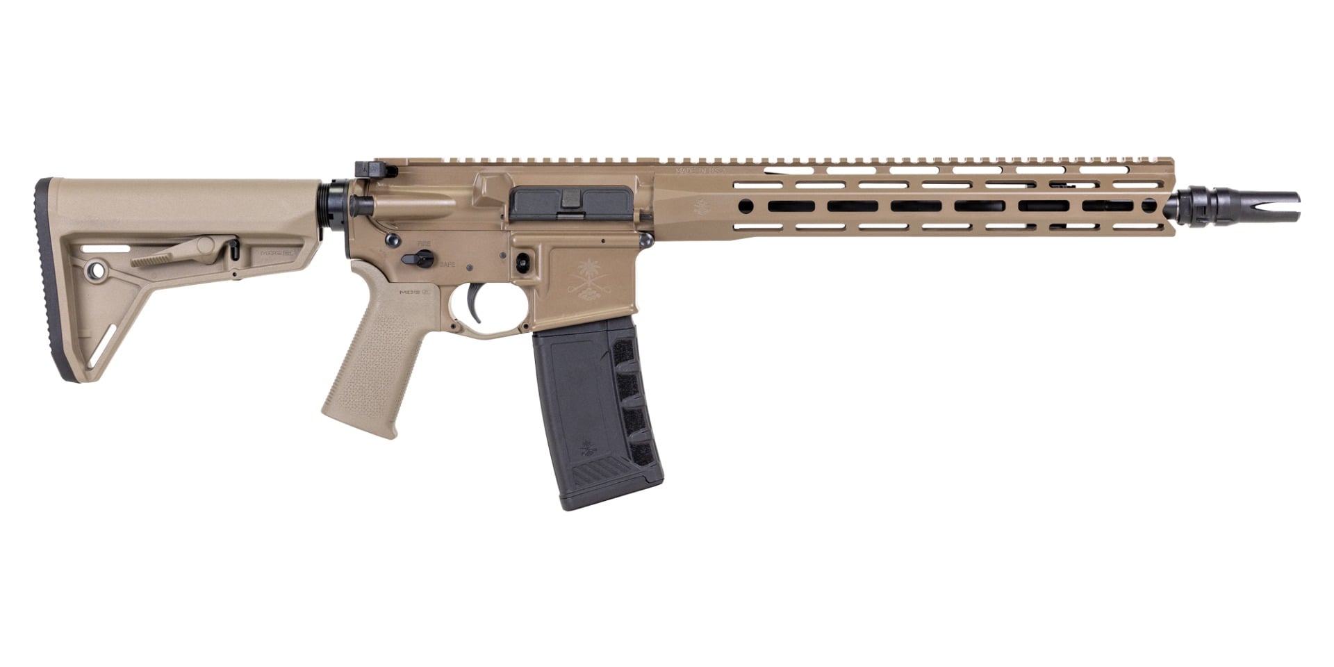 PSA "Sabre" Forged 13.7" FN CHF CL 5.56 with 13" Sabre Lock up and JMAC GFHC-E Pin/Weld with Magpul SL Furniture - FDE Cerakote