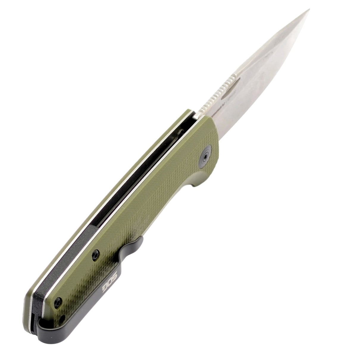 SOG Knives Terminus SJ Folding Knife Clip Point OD Green - for Everyday Use - SOG-TM1004-BX
