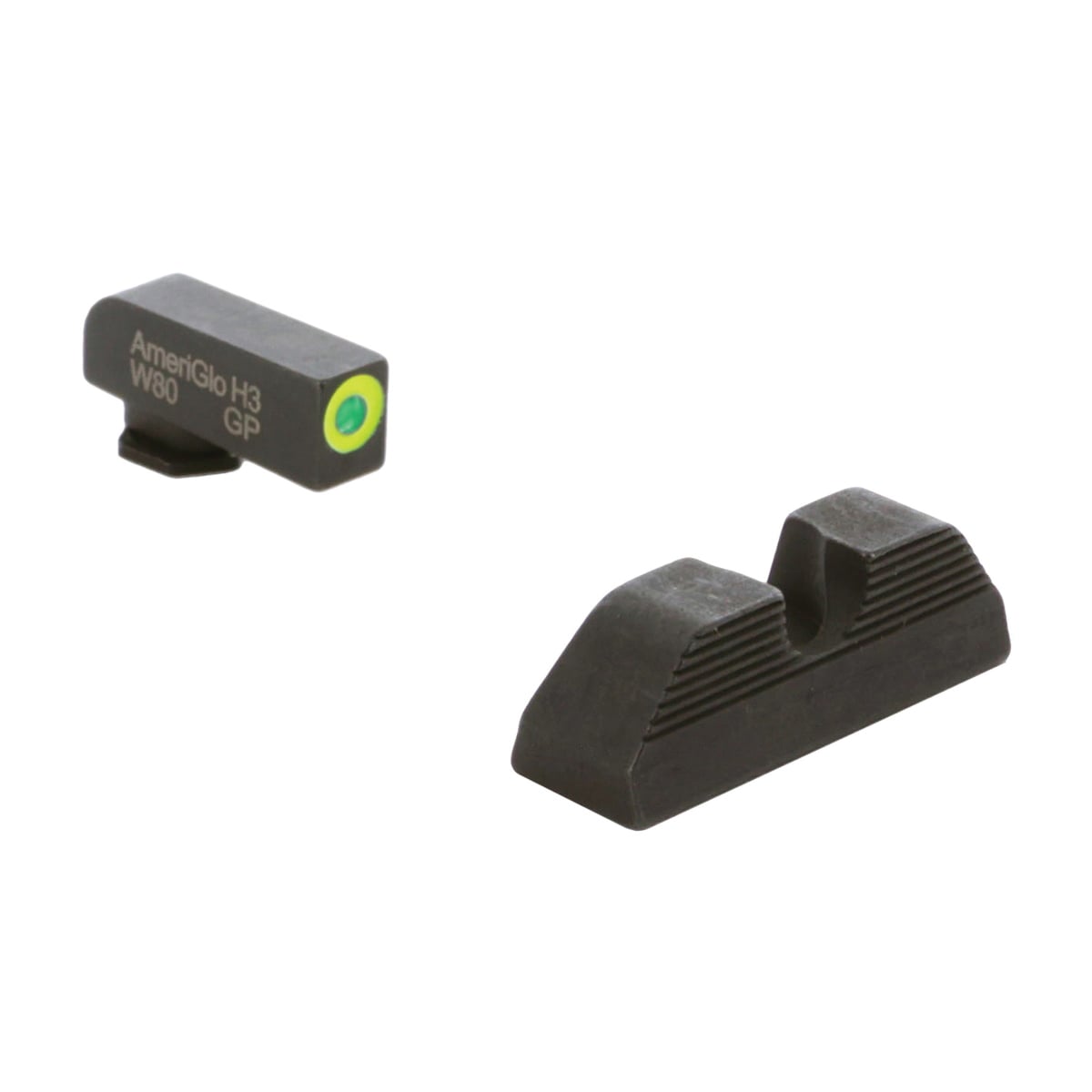 Ameriglo Protector Sight Set - Front/Rear with Green/Black for Enhanced Visibility - GL-5354