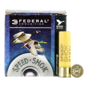 FEDERAL AMMO Speed-Shok Waterfowl 20 Gauge 3" 7/8oz #2 Steel Shotgun Ammunition | 25 Rounds