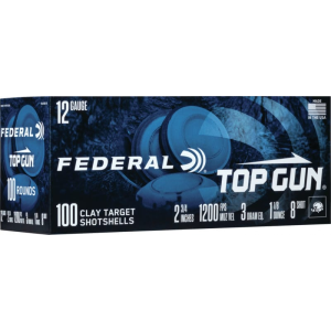 Federal Top Gun 12 Gauge 2.75\" 1 1/8 oz #8 Lead Shot 100 Rounds Plastic Case TG121008.
