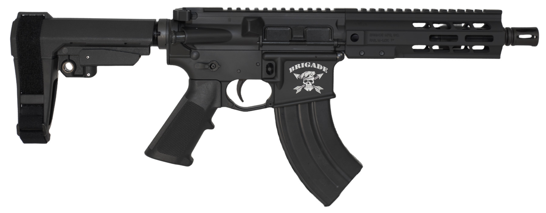 Brigade BM-47 7.62x39 7.5" AR Pistol, M-LOK, SBA3