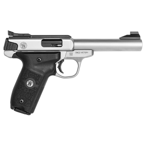 Smith & Wesson 11536 SW22 Victory Target *MA Compliant 22 LR 5.50 10+1 Stainless Steel Black Polymer Grip