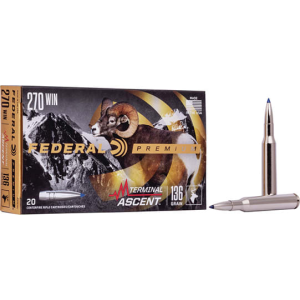Federal P270TA1 Premium 270 Win 136 gr Terminal Ascent - 20rd Box