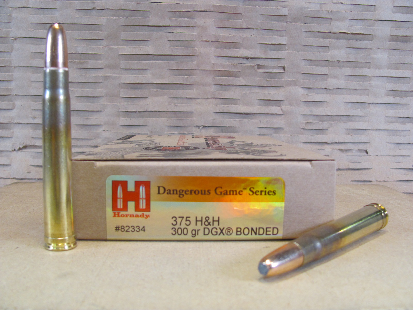 20 Round Box – 375 H&H Magnum 300 Grain DGX Bonded Hornady Dangerous Game Ammo – 82334