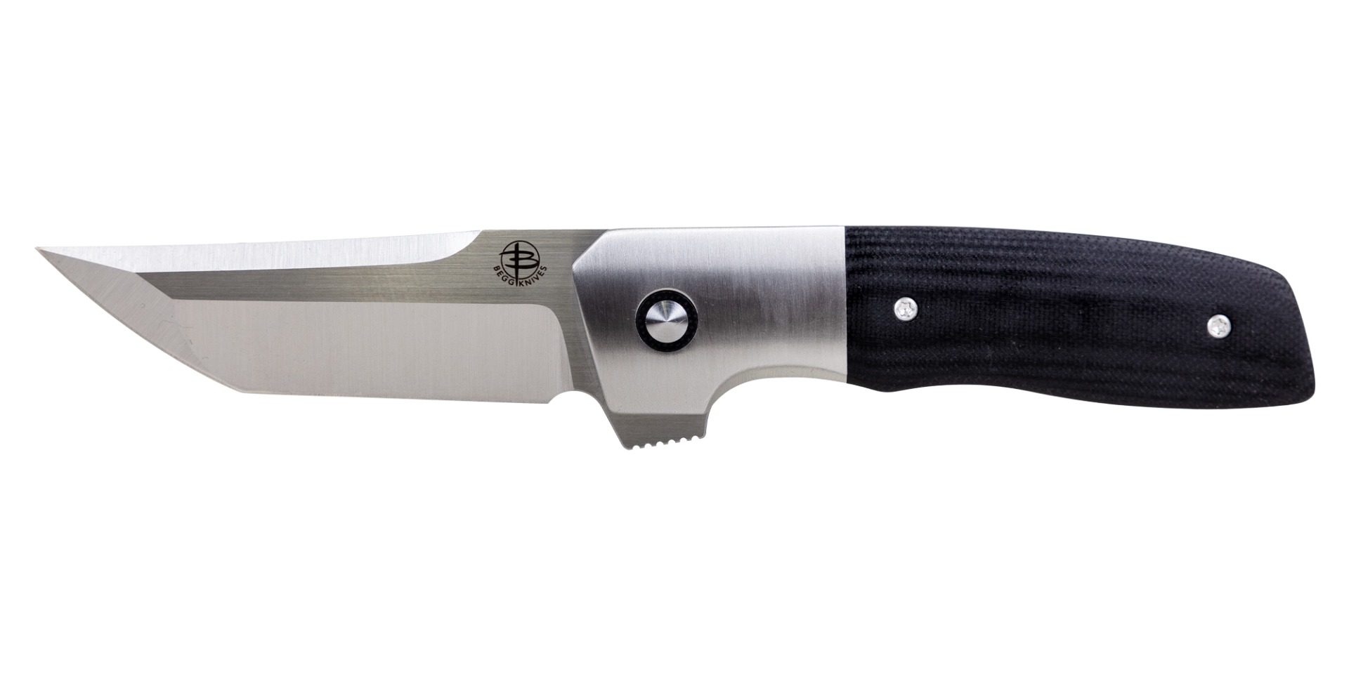 Begg Knives Seishin Folding Tanto Knife, Black - BG052