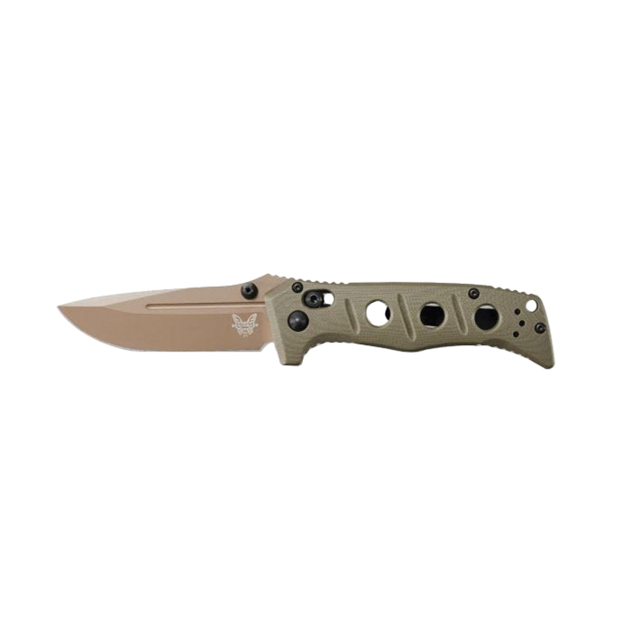 Benchmade Mini Adamas Folding Drop Point Knife, OD Green - 273FE-2