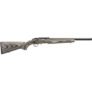 Ruger American Rimfire Bolt Action Rifle 17 Hornady Magnum Rimfire (HMR) 18" Black Threaded Barrel Black Frame Black Laminate Field Stock