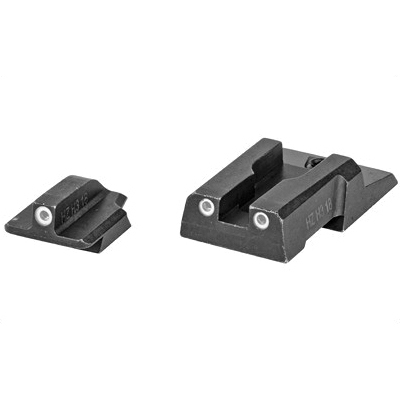 Hi-Viz Ruger Security 9 White Halo Tritrium Front And Rear Night Sights, Black - RGS9N121